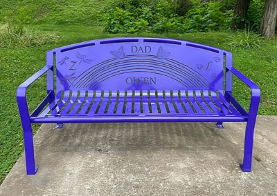 Blue Dad Themed Memorial Bench