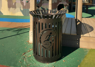 Personalized Playground Trash Receptacles