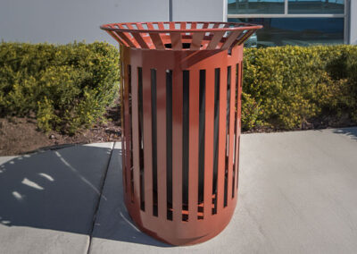 Red Slat Business Receptacles