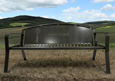 Country Themed Arch Memorial Bench