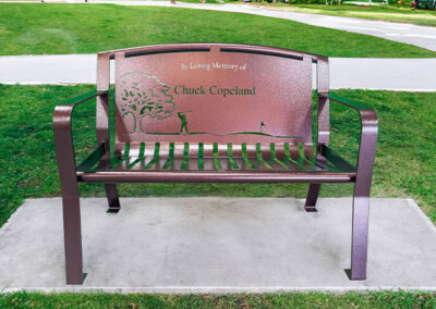 Golf Themed Benches For Memorial Tributes